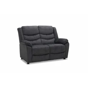 Grå 2-sits Reclinersoffa i tyg