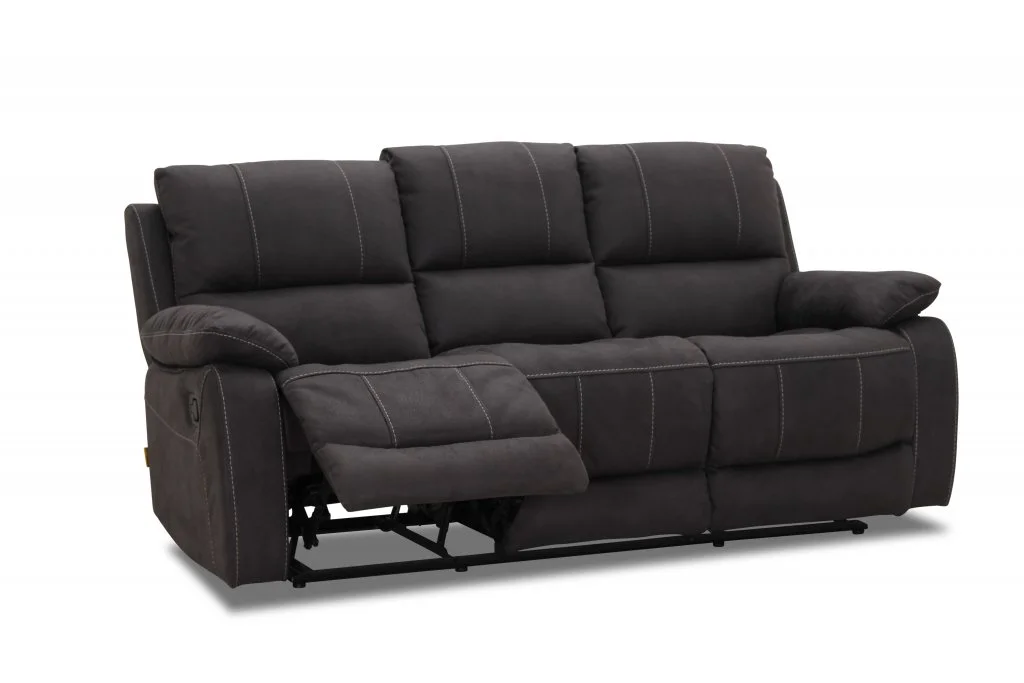 Kansas 3-sits Reclinersoffa Grafitgrå
