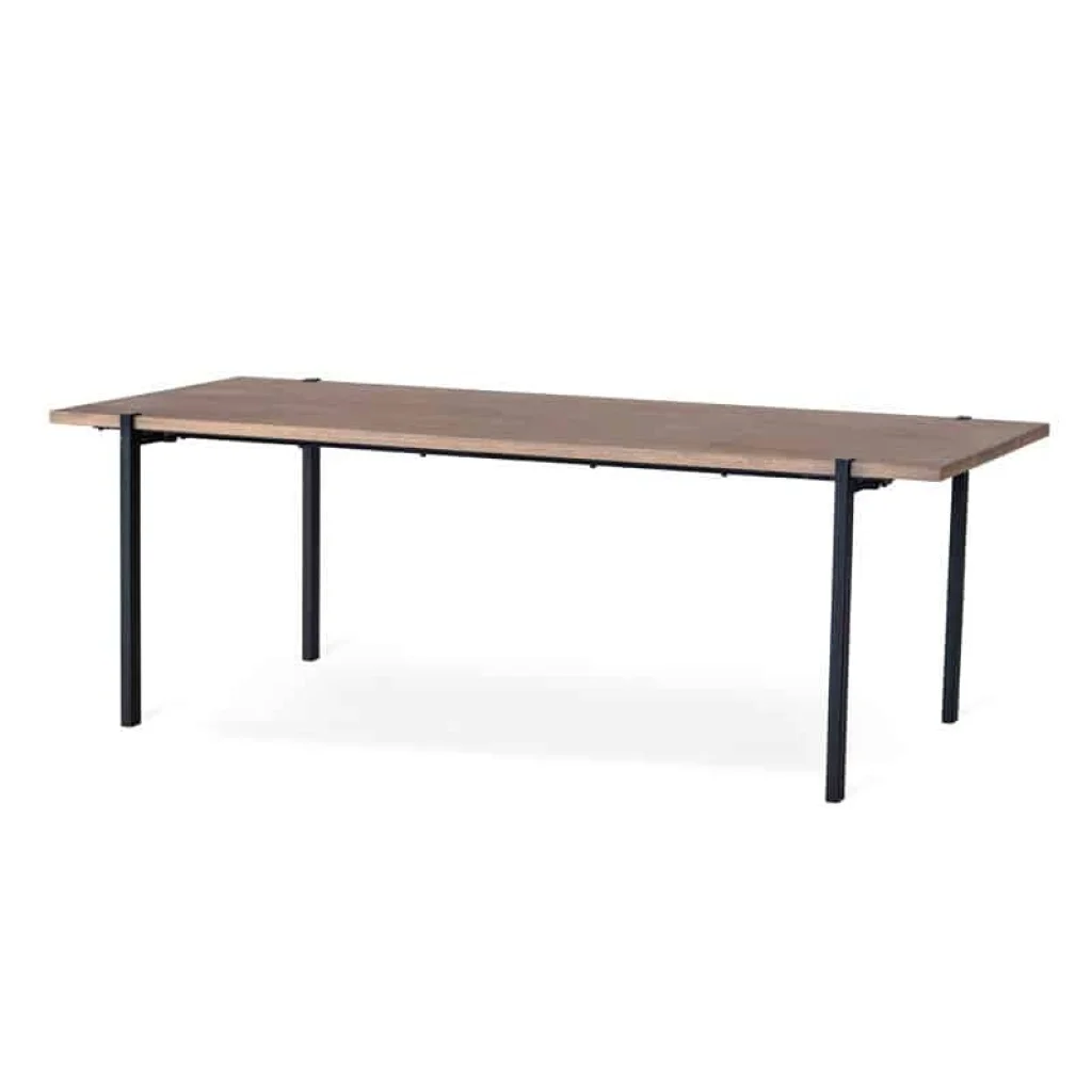 Aki matbord 220x95cm gråbetsad ek