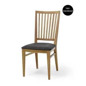 Särö Stol Oljad Ek Sits Klädd Tyg Nord Grå