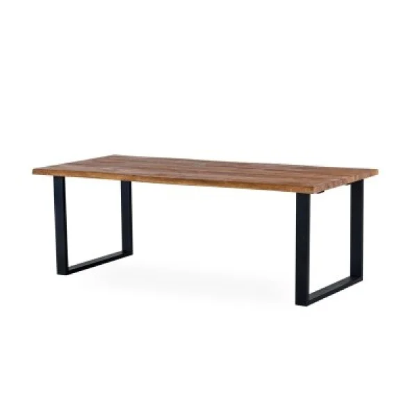 Exxet matbord i oljad ek med fyrkantiga ben - 210x95cm