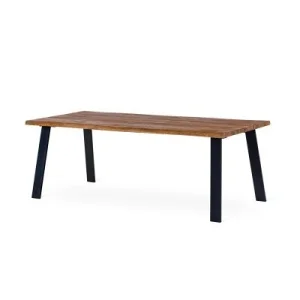 Exxet matbord i oljad ek med raka ben - 210x95cm