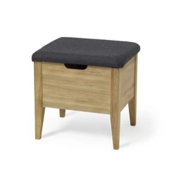 Klinte Bänk 45 cm Ek - Ulltyg mörkgrå