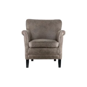 Baron Vintage fåtölj i brunt tyg