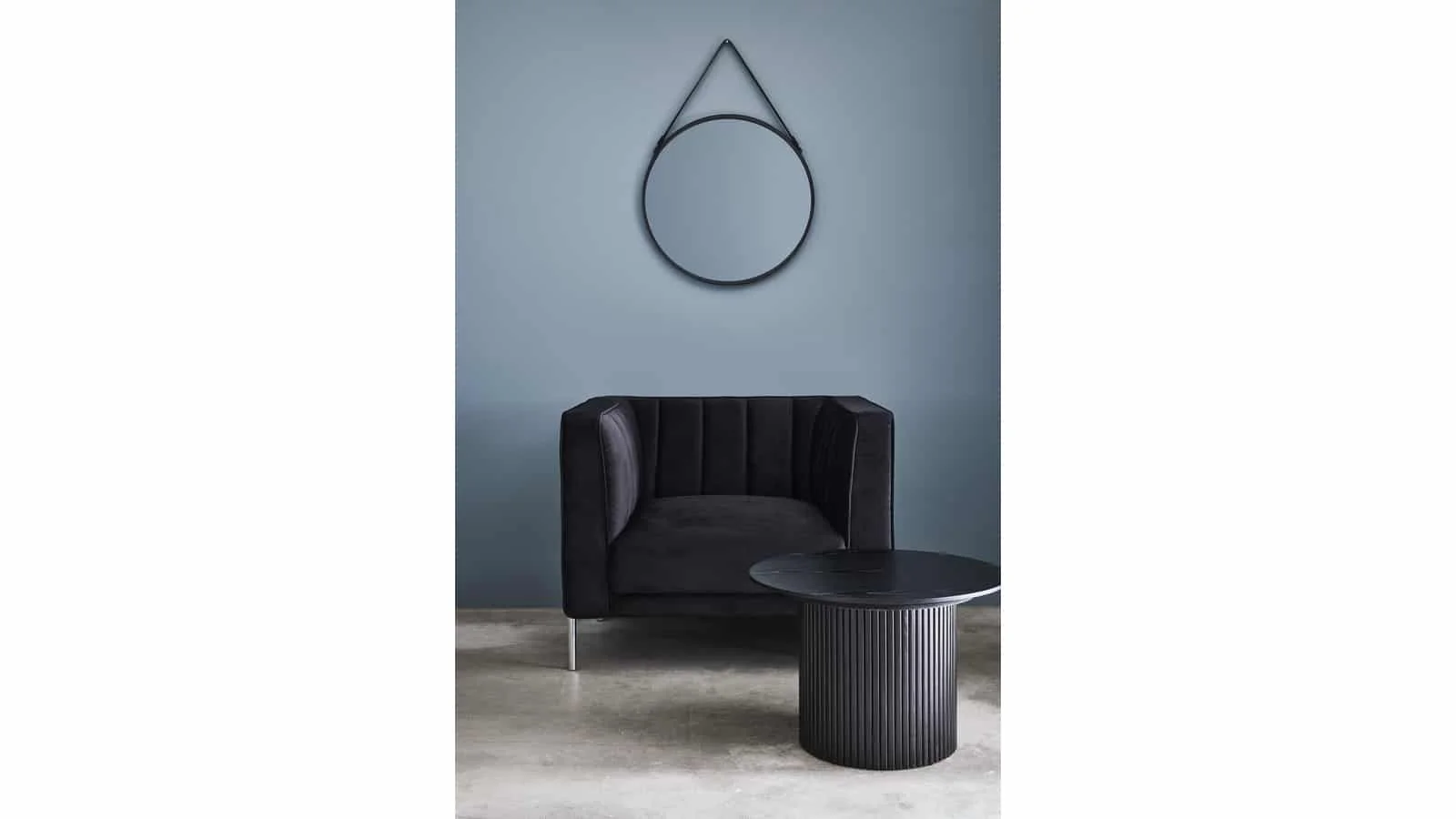SCARLETT Soffbord dia 60 svart askfaner