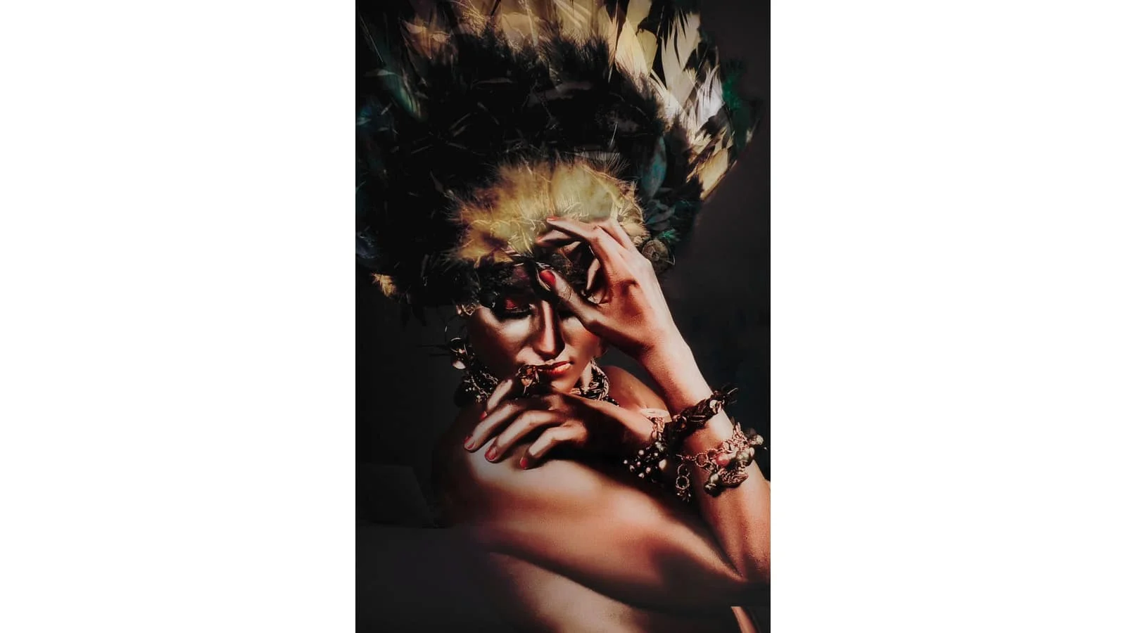 BILDE Indian Gold, 80x120, glas