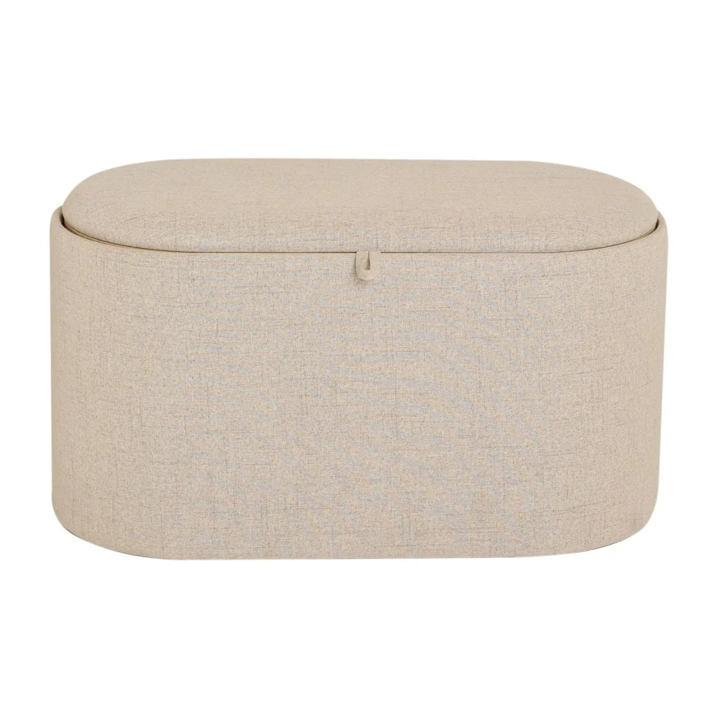 MAIKO Sittpuff/sidobord, oval, beige