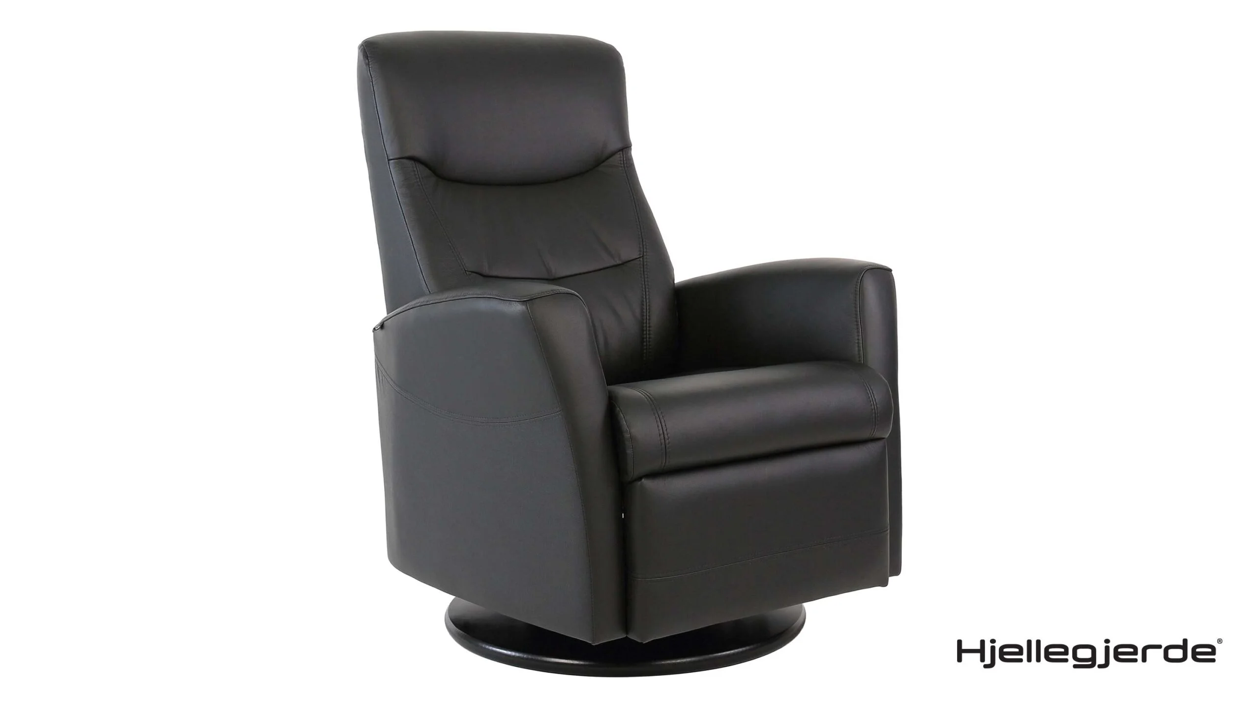 KING Hjellegjerde recliner, svart skinn