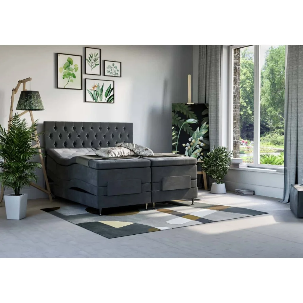 Royal Crown Ställbar Säng med Paula Gavel - Enkelsäng 80x210