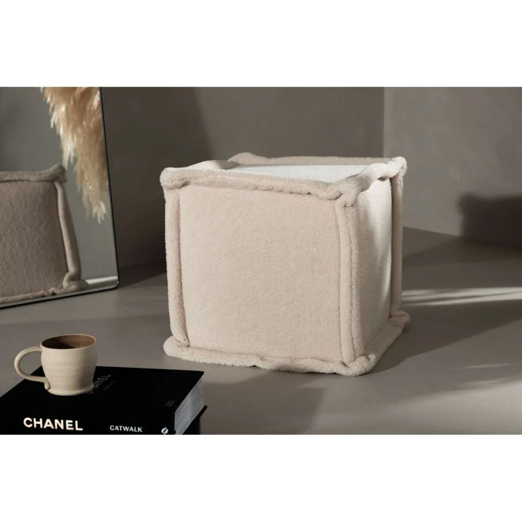 Castine Sittpuff/Puff - Vit / Fleece