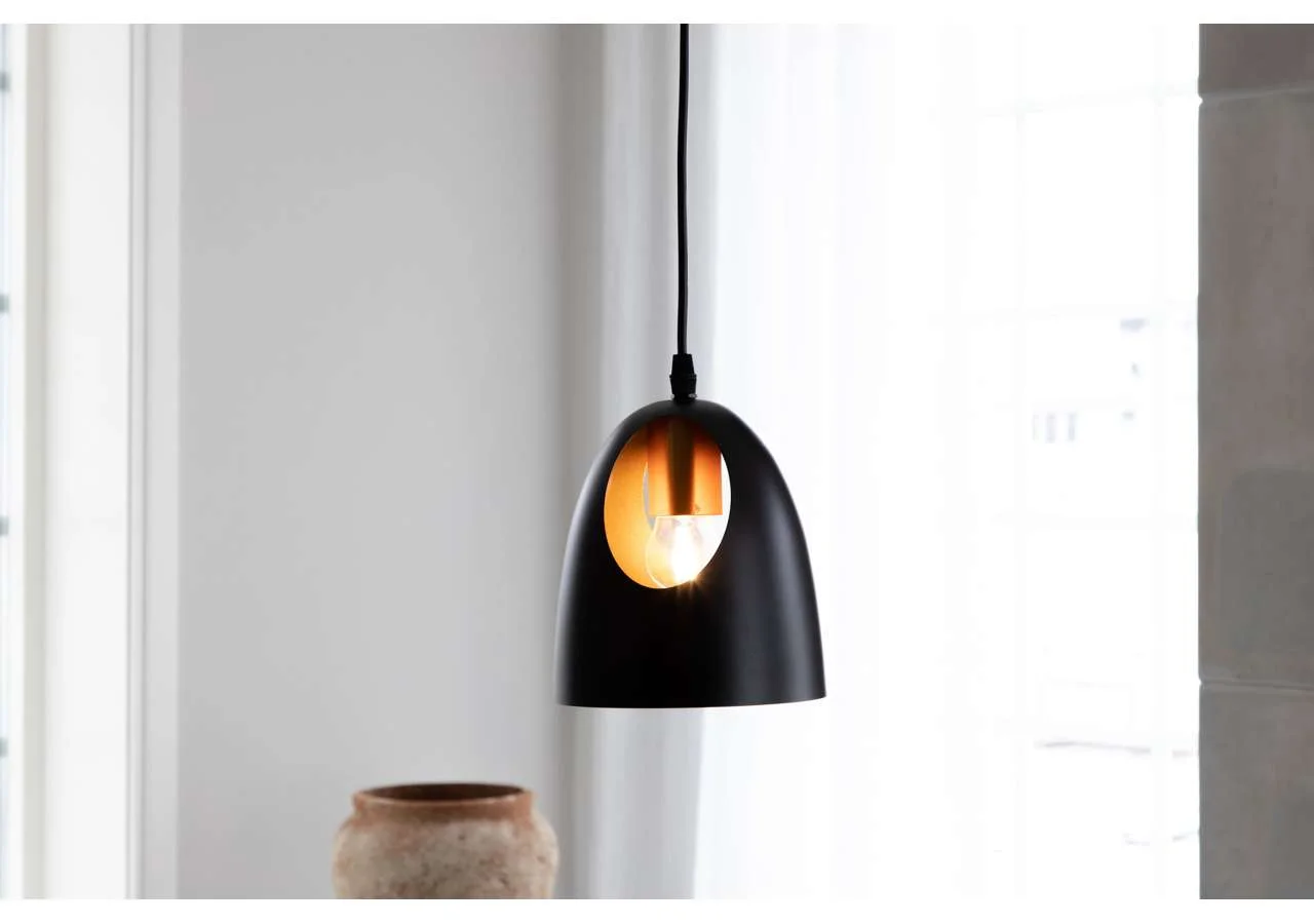 Elda Taklampa D160*H170 Svart / Koppar