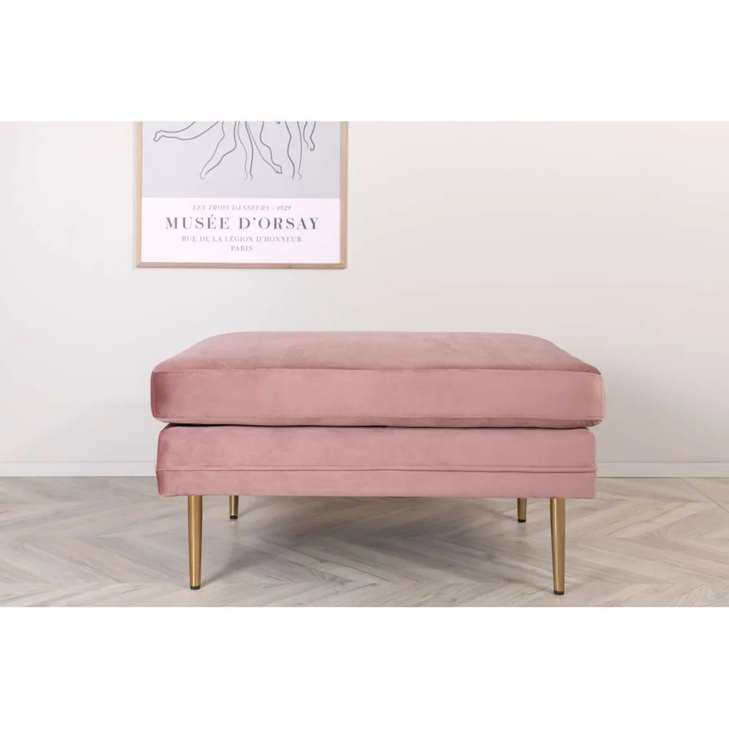 Boom Sittpuff - Mässing / Rosa Sammet