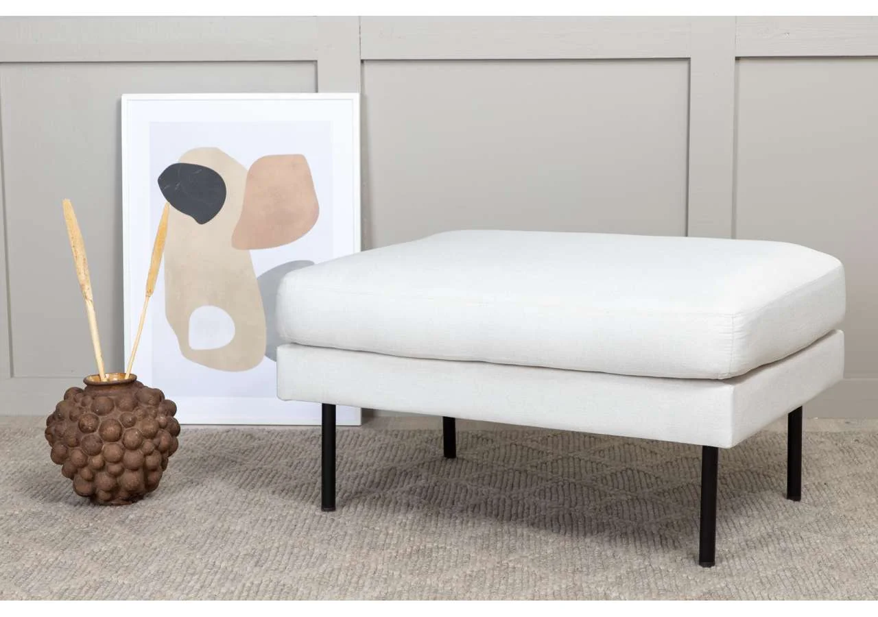 Zoom Sittpuff - Svart / Ljus Beige Tyg
