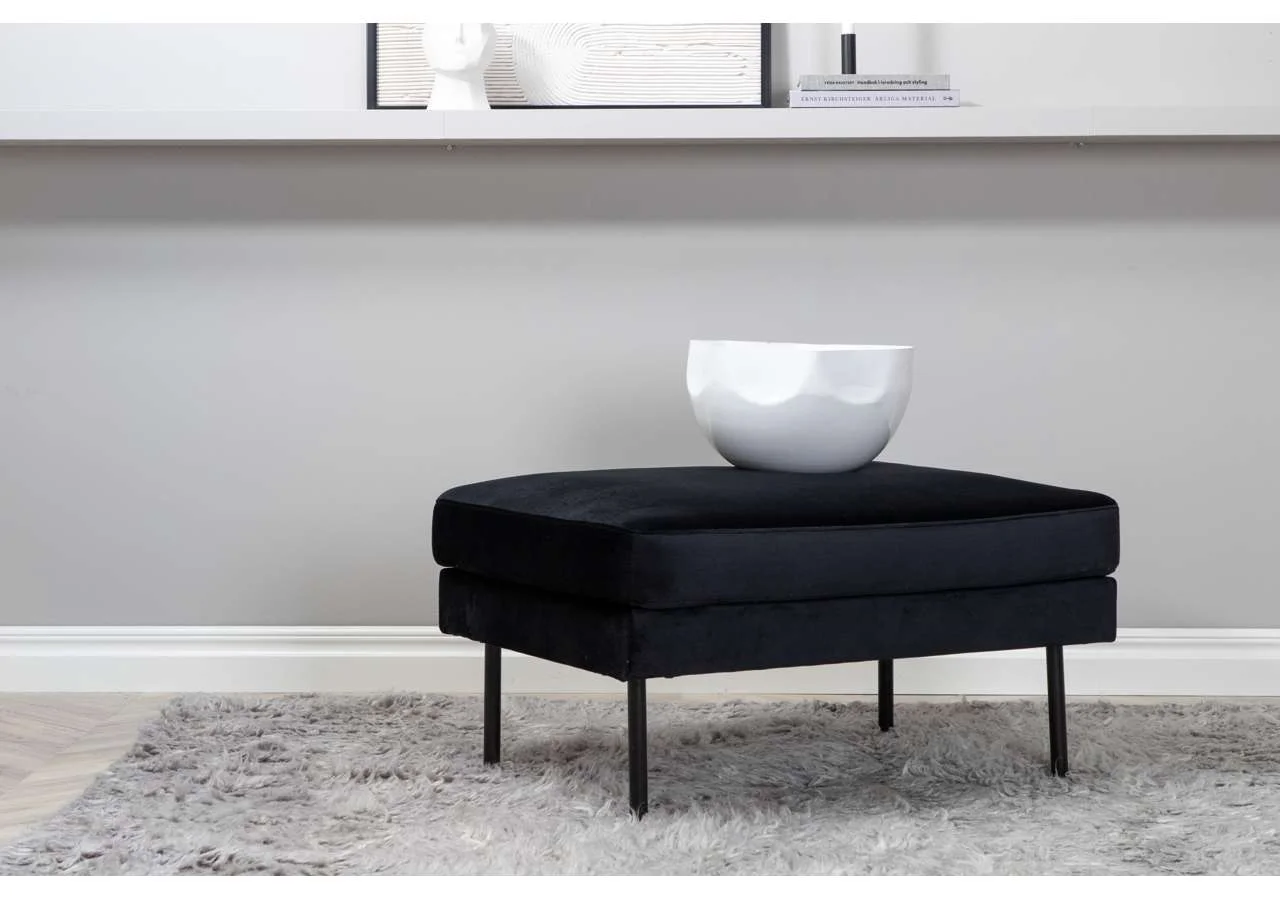 Zoom Sittpuff - Svart / Svart Sammet