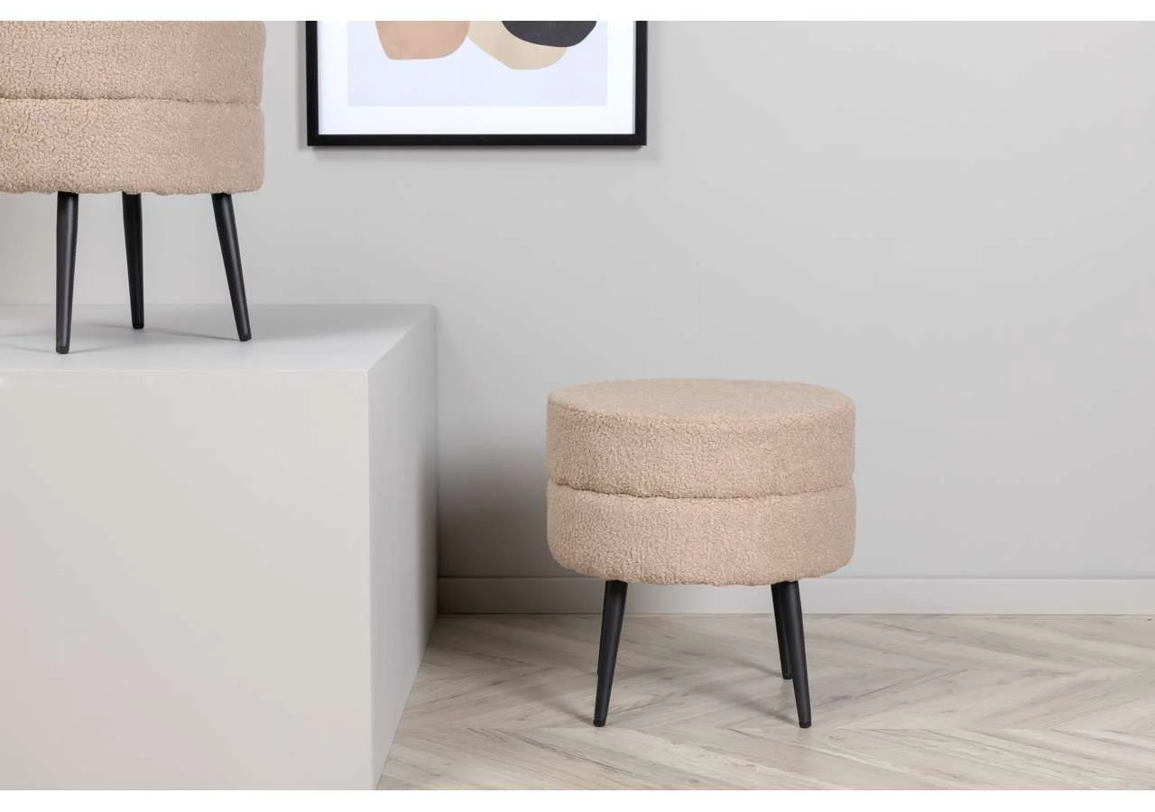 Pot Puff - Svart / Beige Teddy