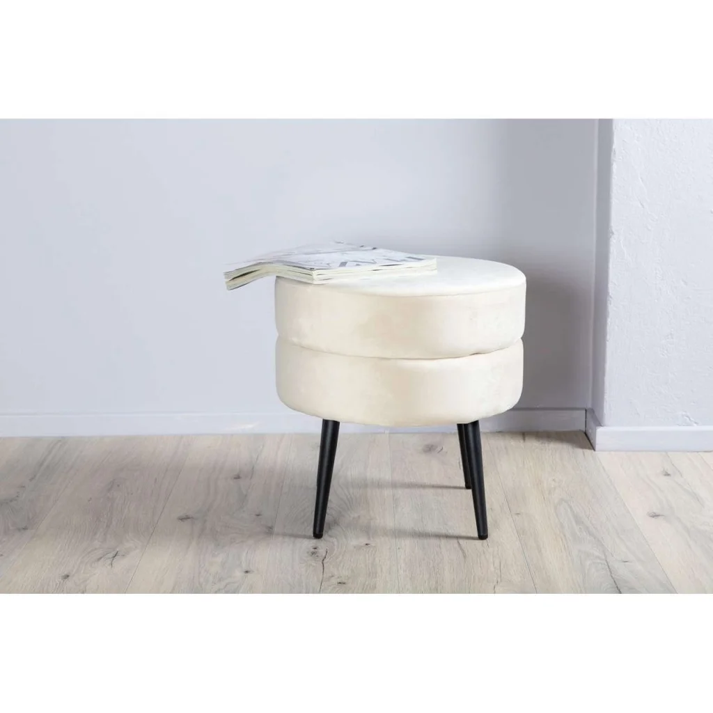 Pot Puff - Svart / Beige Sammet