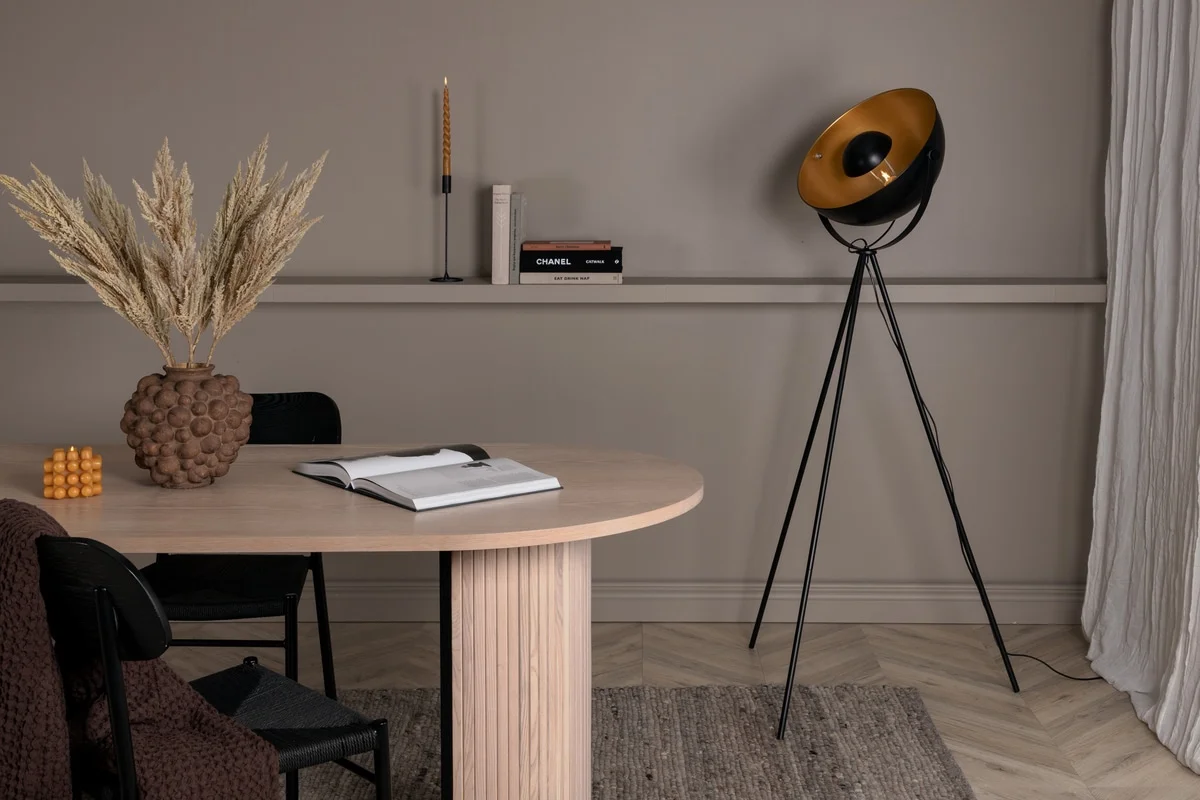 Search -Golvlampa - Svart/Svart / Mässing