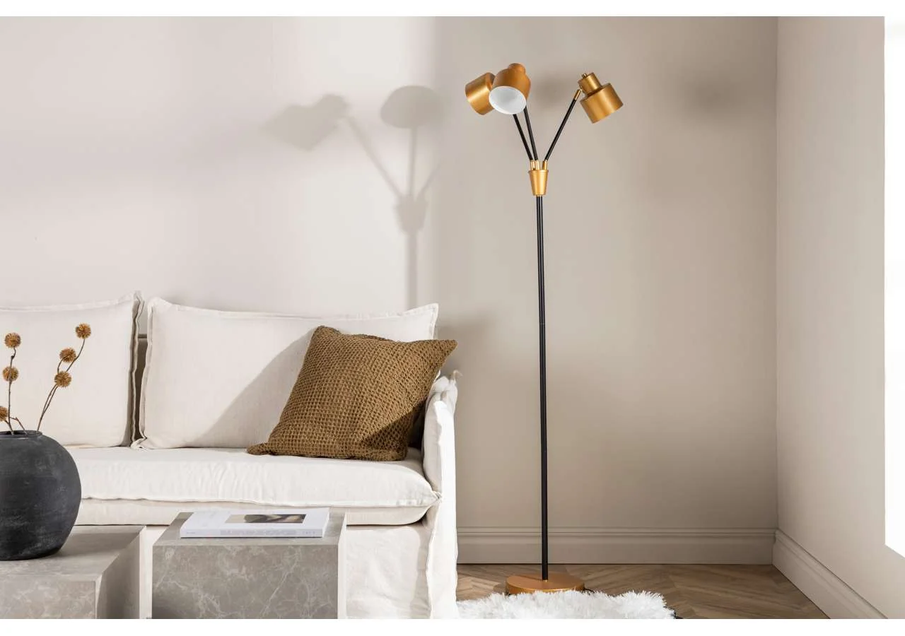 Vifta -Golvlampa - Svart/Mässing
