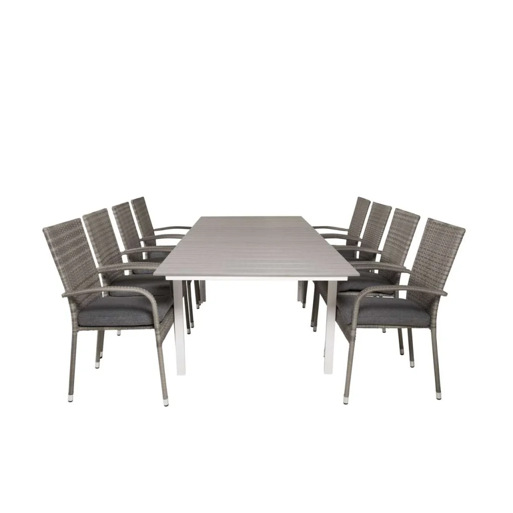 Levels Bord 160/240 - Vit/Grey - Anna Stol - Grey 8 | Stol för matbord