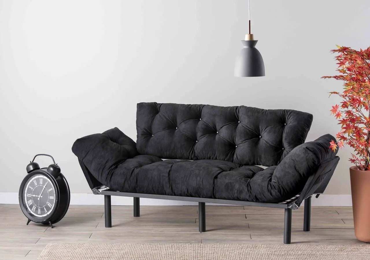 Nitta 2-sits bäddsoffa - Svart