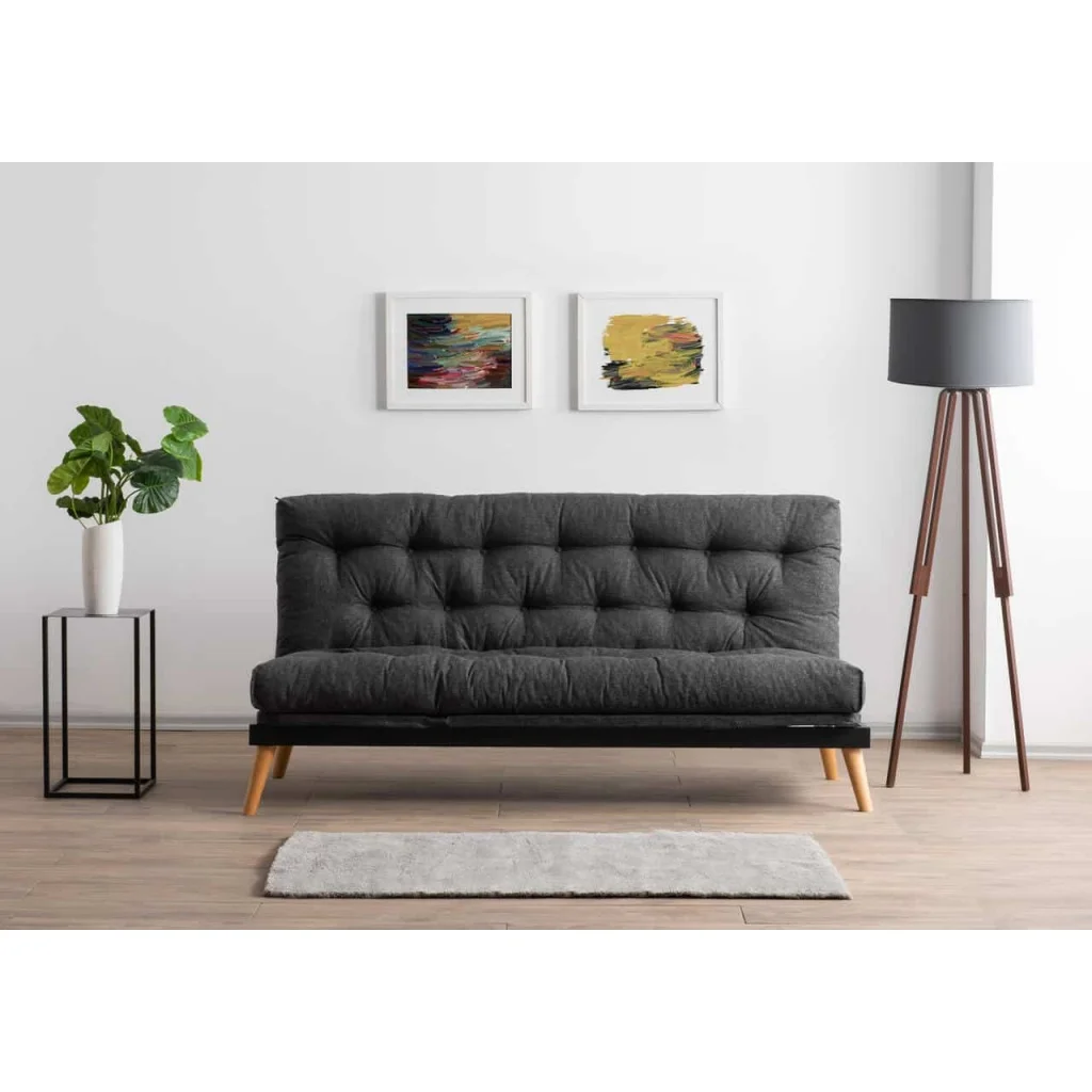Saki 3-sits bäddsoffa - Mörkgrå