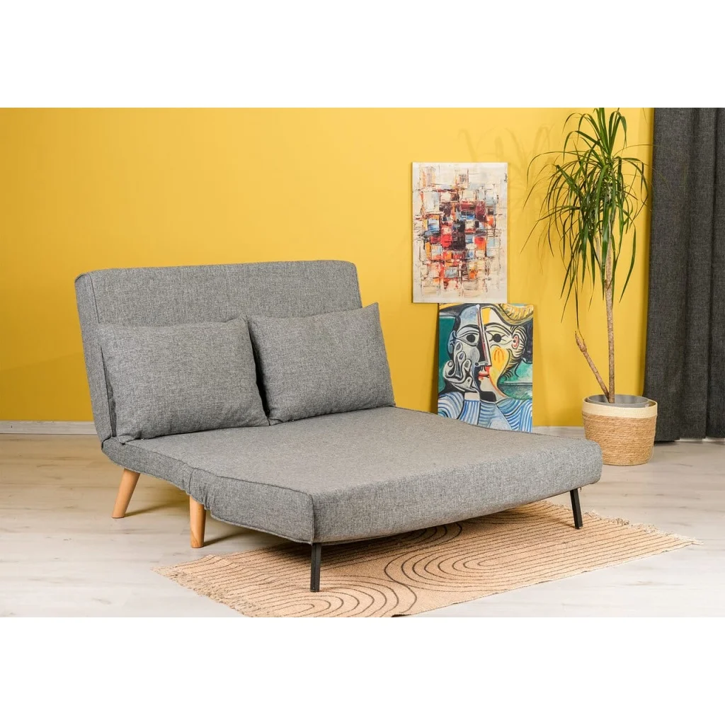 Folde 2-sits bäddsoffa - Ljusgrå