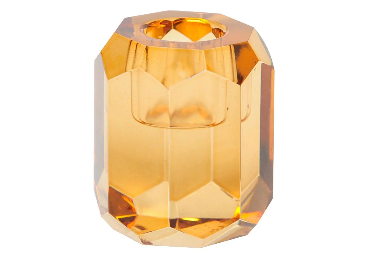 CHANELL Ljuslykta, glas, amber