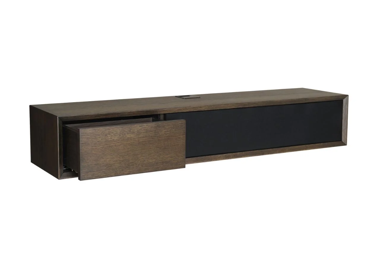 VISION TV-hylla,brunlackad ek, liten