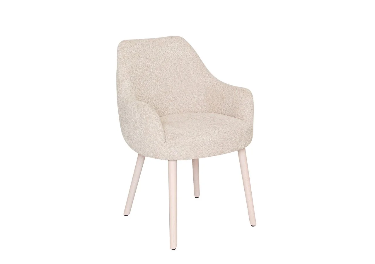 THEO Matstol i beige tyg, ekben