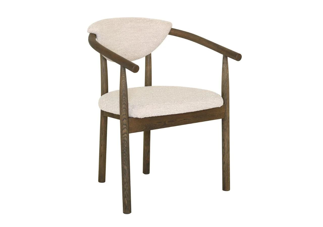 RYAN Matstol i bruoljad ek, beige boucle
