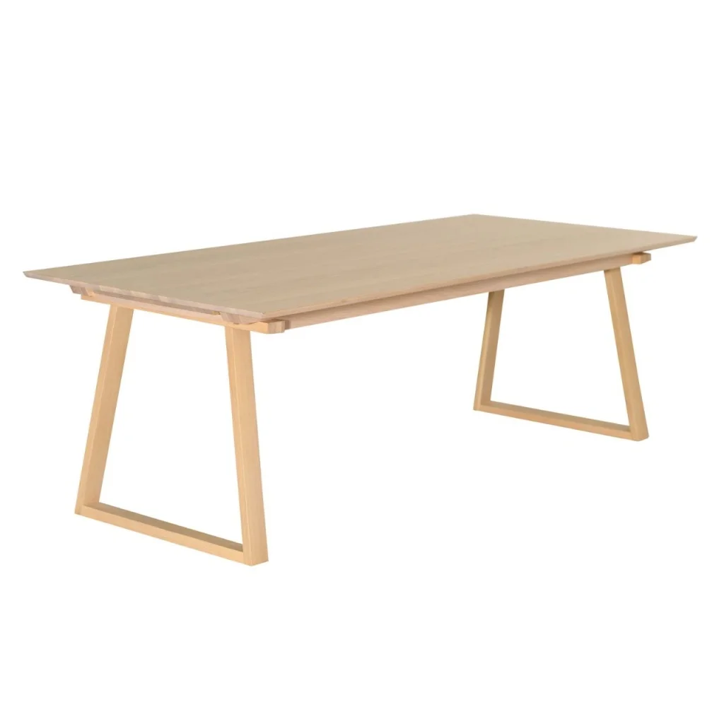 TANUM Matbord  220+50+50, vitpigm. ek