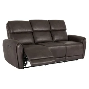 ALICE Reclinersoffa 3 sits, tyg, brun,el
