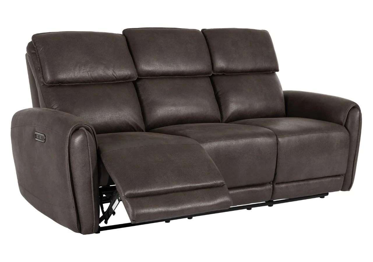 ALICE Reclinersoffa 3 sits, tyg, brun,el