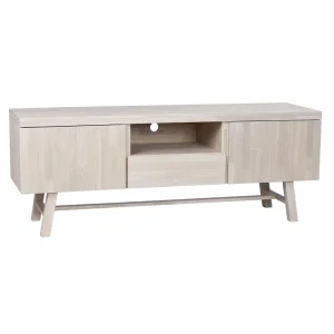 Brooklyn TV-bänk 160cm vitpigmenterad ek