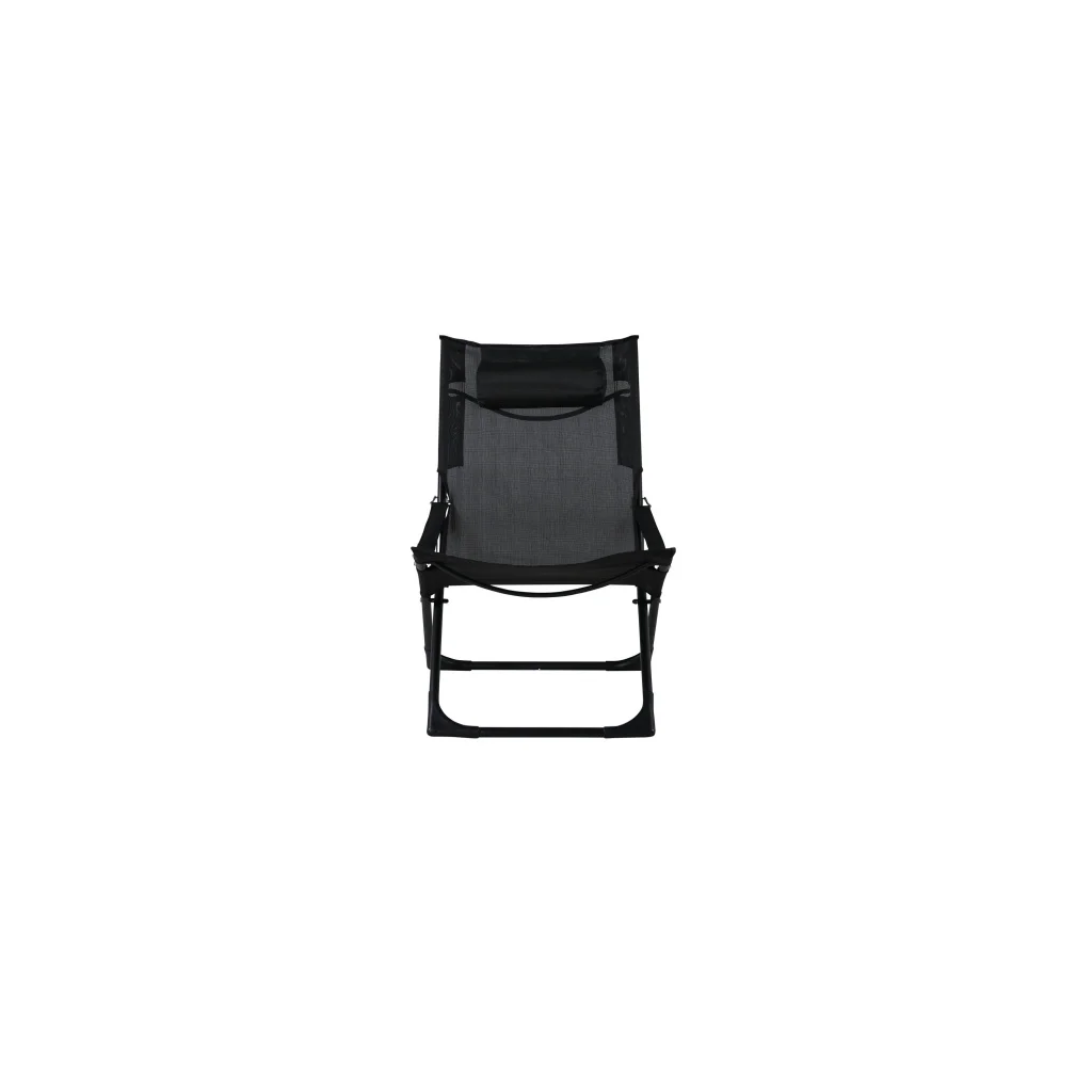 Seville Foldable Relax Stol - Svart Frame/Svart Cushion | Stol för matbord
