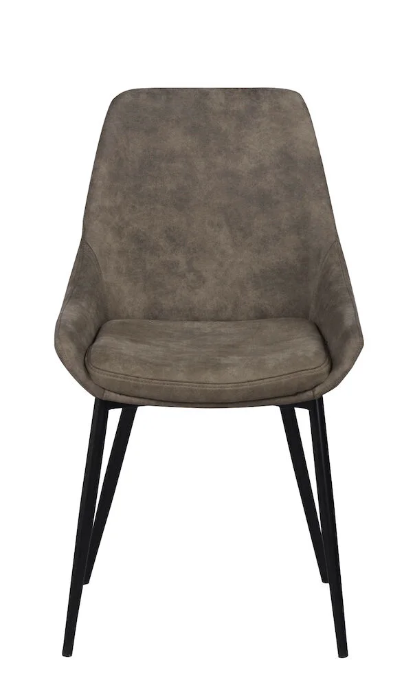Sierra stol mullvad microfiber/svarta metall ben