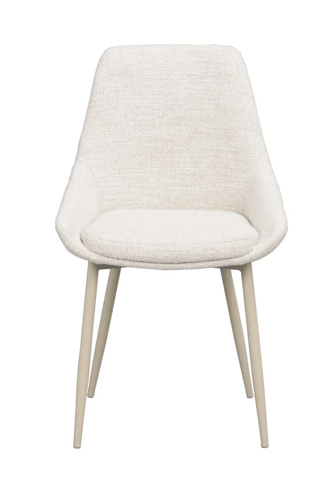 Sierra stol ljusbeige tyg/beige metallben