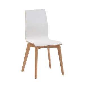 Gracy stol vit laminat/ek