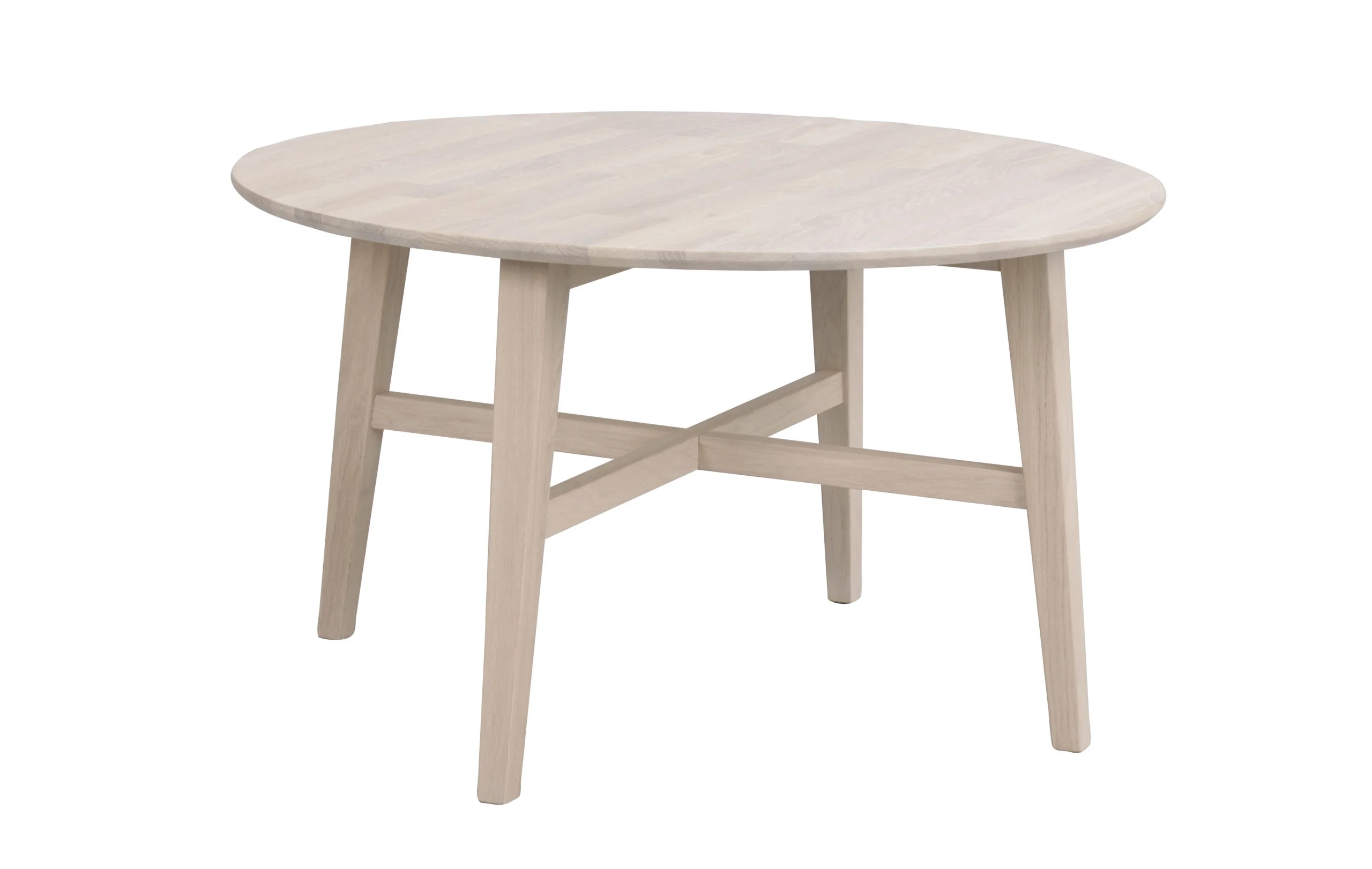 Filippa soffbord runt Ø90 vitpigmenterad ek