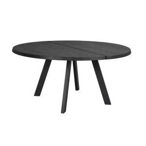 Fred matbord runt 160 svart ask/svart