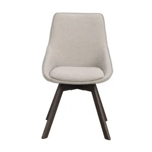 Alison stol beige tyg/bruna ekben snurr