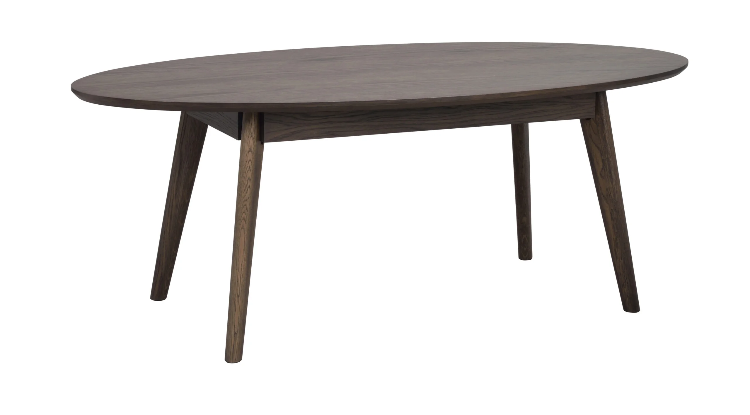 Yumi soffbord ovalt 130x65 brun ek
