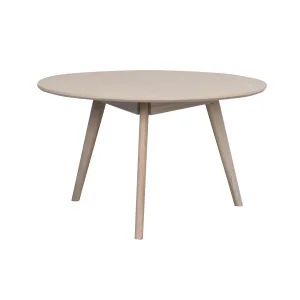 Yumi soffbord runt 90 vitpigmenterad ek