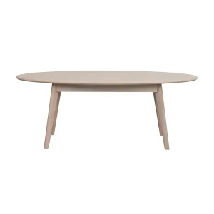 Yumi soffbord ovalt 130x65 vitpigmenterad ek