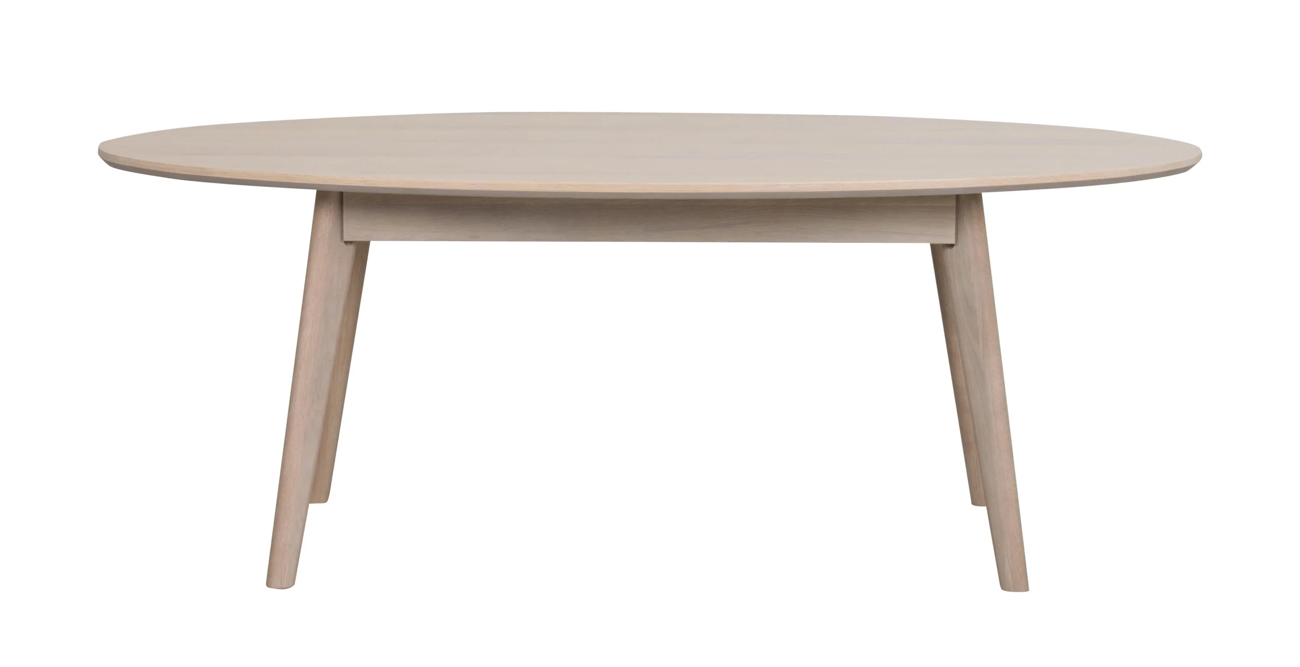 Yumi soffbord ovalt 130x65 vitpigmenterad ek