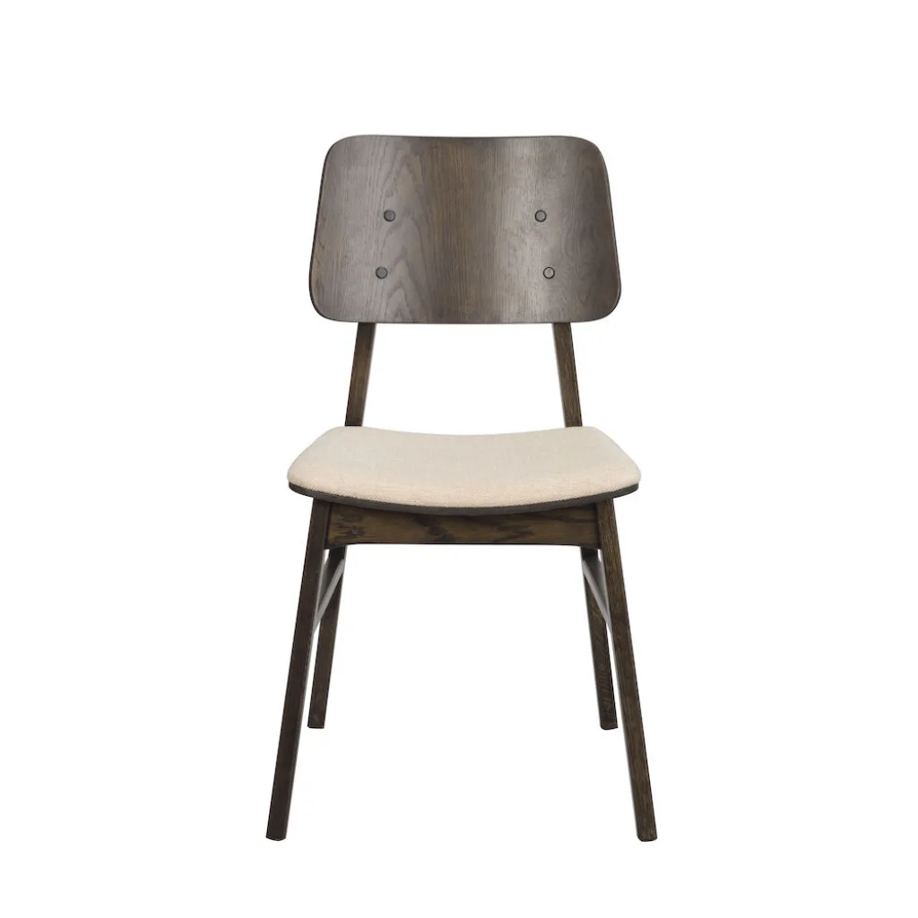 Nagano stol brun ek/beige