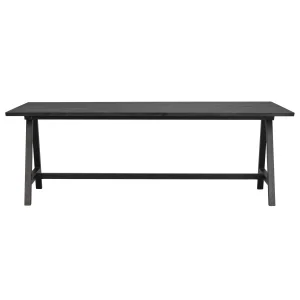 Carradale matbord 220 svart ek/A-ben svart met