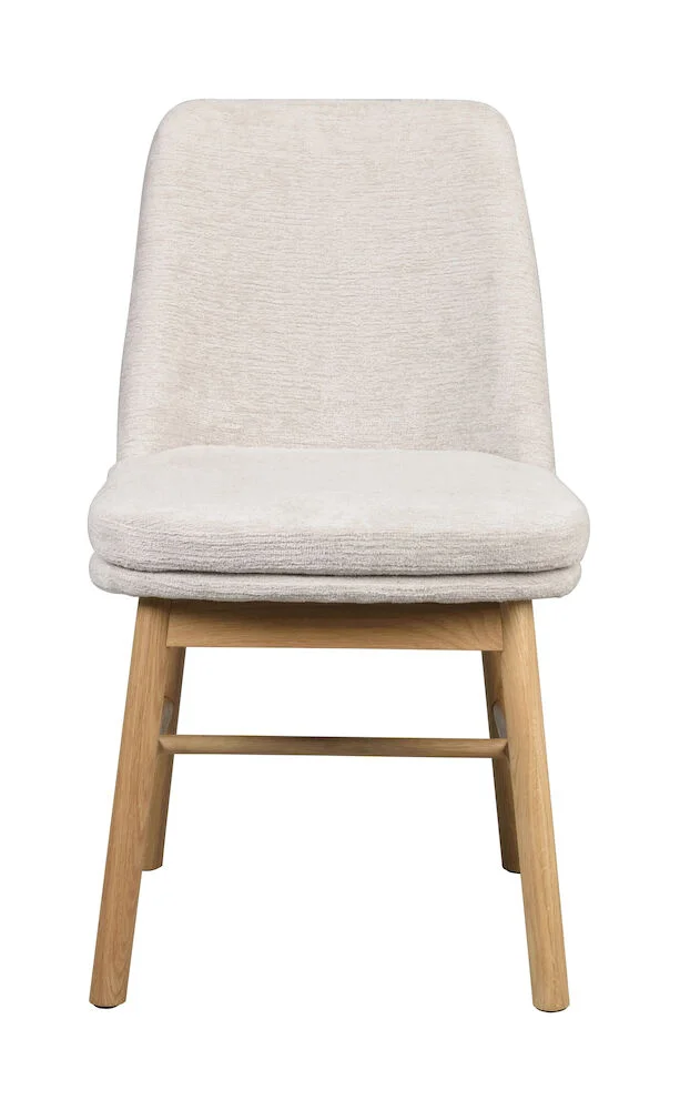 Amesbury stol ljusbeige tyg/ekben