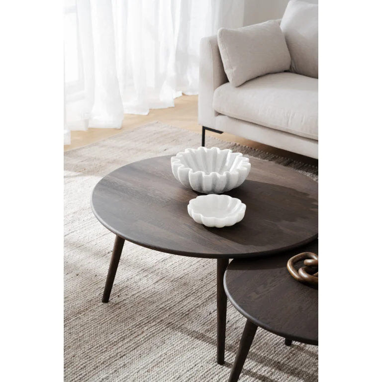 Tompkins soffbord runt Ø60 brun ek