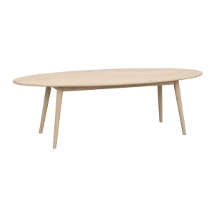 Tompkins soffbord ellips 150x60 vitpigmenterad ek